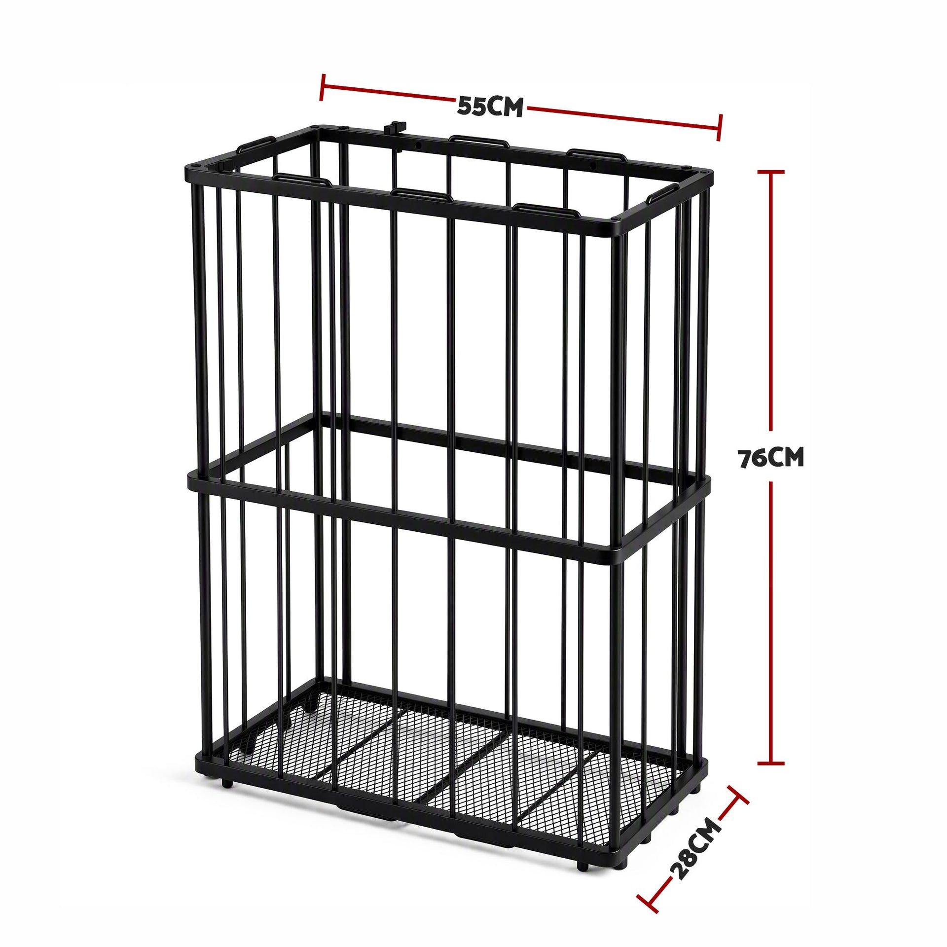 Everfit Ball Storage Rack Elastic Rope Ball Rack Wall Mounted & Floor Organizer Awezingly