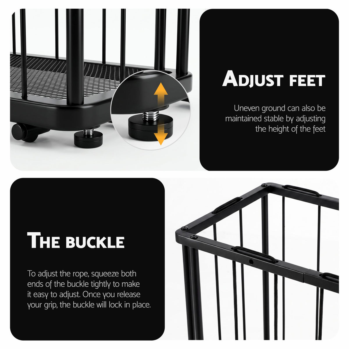 Everfit Ball Storage Rack Elastic Rope Ball Rack Wall Mounted & Floor Organizer Awezingly