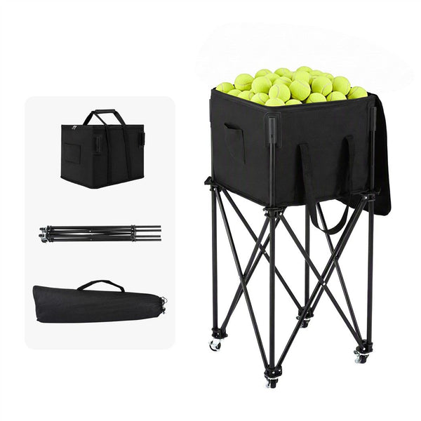Everfit Foldable Tennis Hopper Stand with Wheels Holds Up to 150 Balls Awezingly