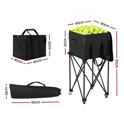 Everfit Foldable Tennis Hopper Stand with Wheels Holds Up to 150 Balls