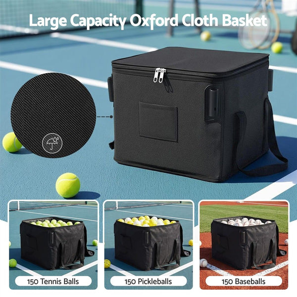 Everfit Foldable Tennis Hopper Stand with Wheels Holds Up to 150 Balls Awezingly