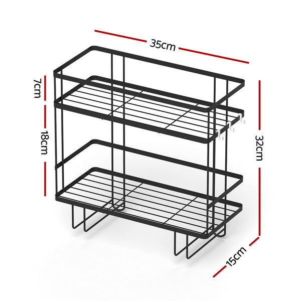 Artiss Over Toilet Storage Rack Bathroom Shelf Organizer 2 Tier Artiss