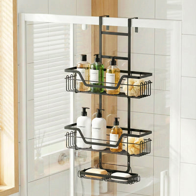 Artiss 3 Tier Over The Door Shower Caddy Hanging Bathroom Storage Organizer