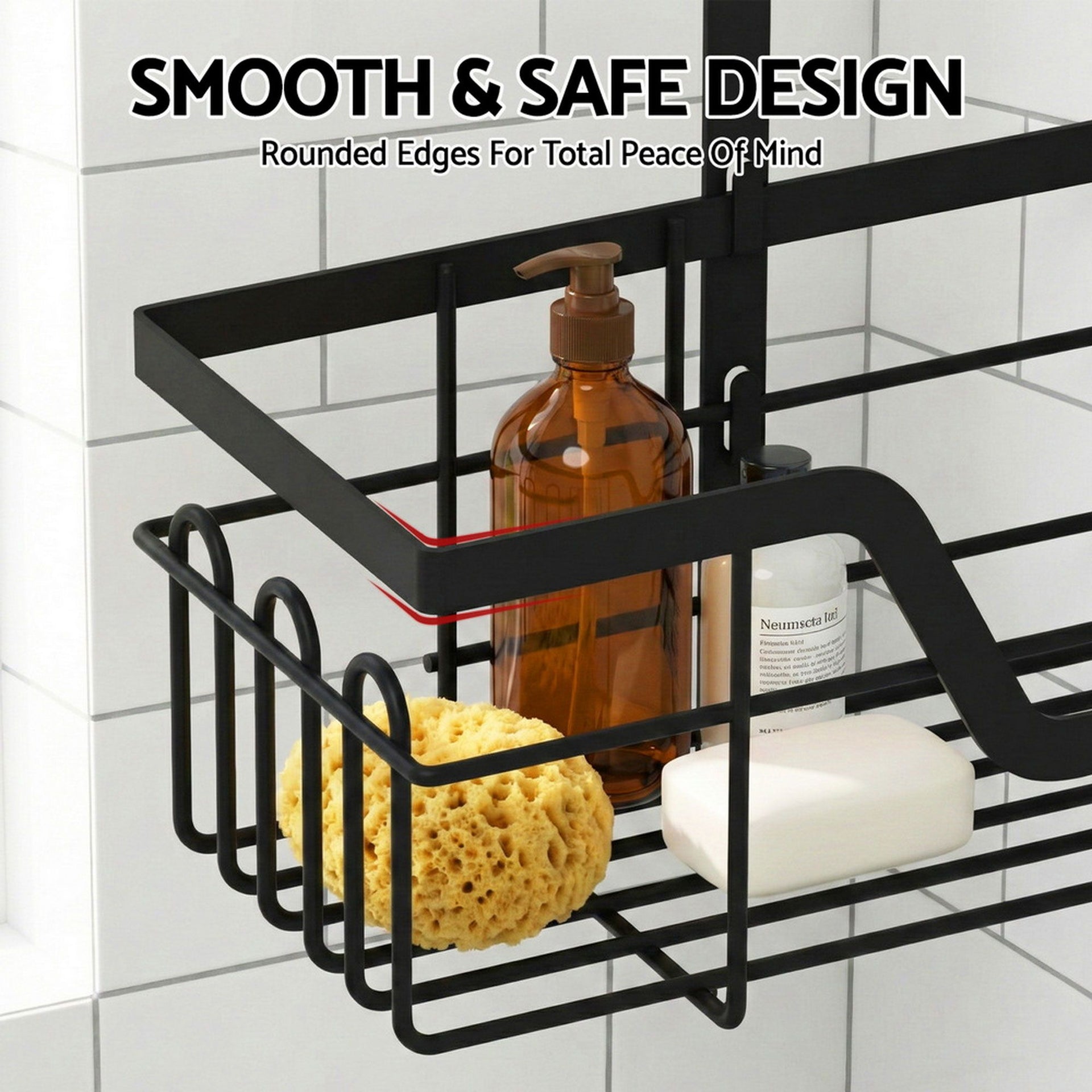 Artiss 2X 3 Tier Over The Door Shower Caddy Hanging Bathroom Storage Organizer Awezingly