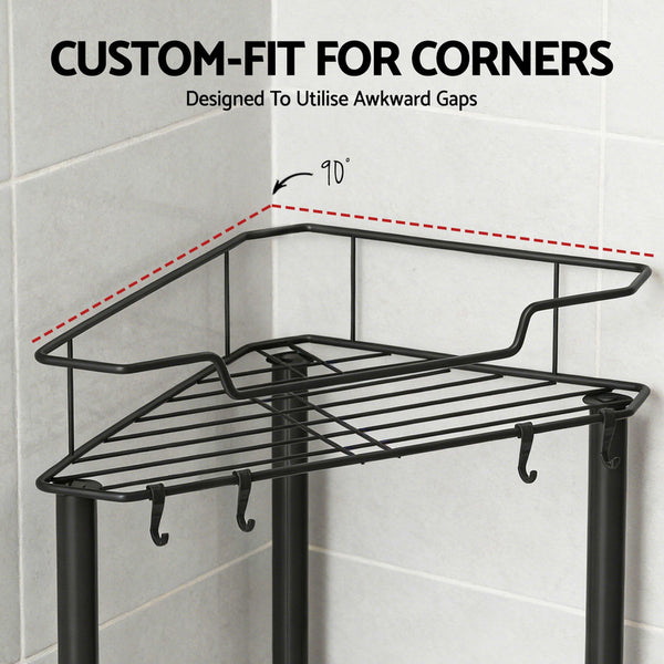 Artiss 2x Floor Standing Shower Caddy 4 Tier Rustproof Bathroom Storage Awezingly