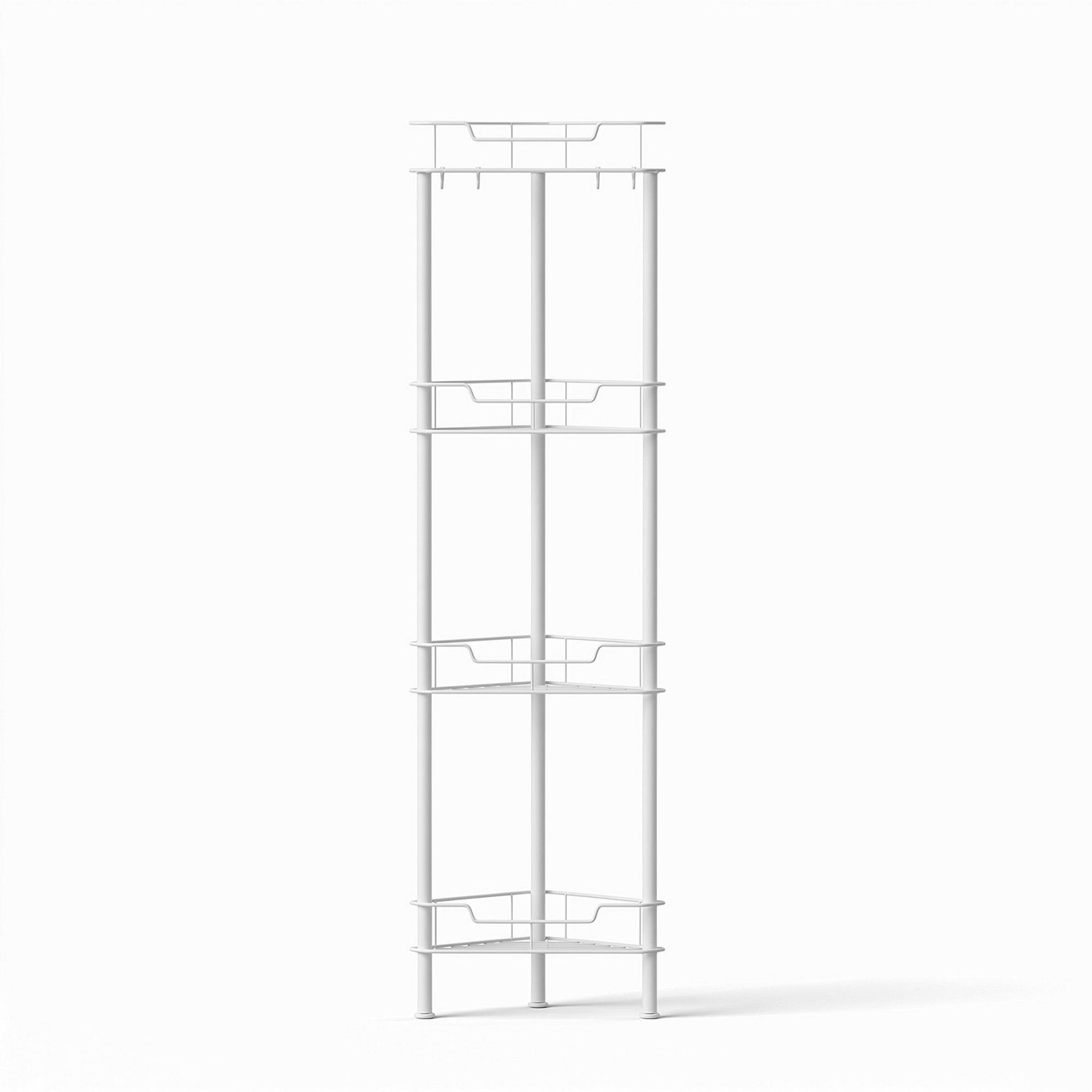 Artiss 4 Tier Floor Standing Corner Shower Caddy Bathroom Organizer White Artiss