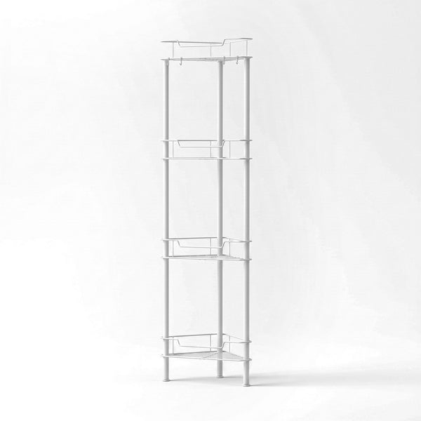 Artiss 4 Tier Floor Standing Corner Shower Caddy Bathroom Organizer White Artiss