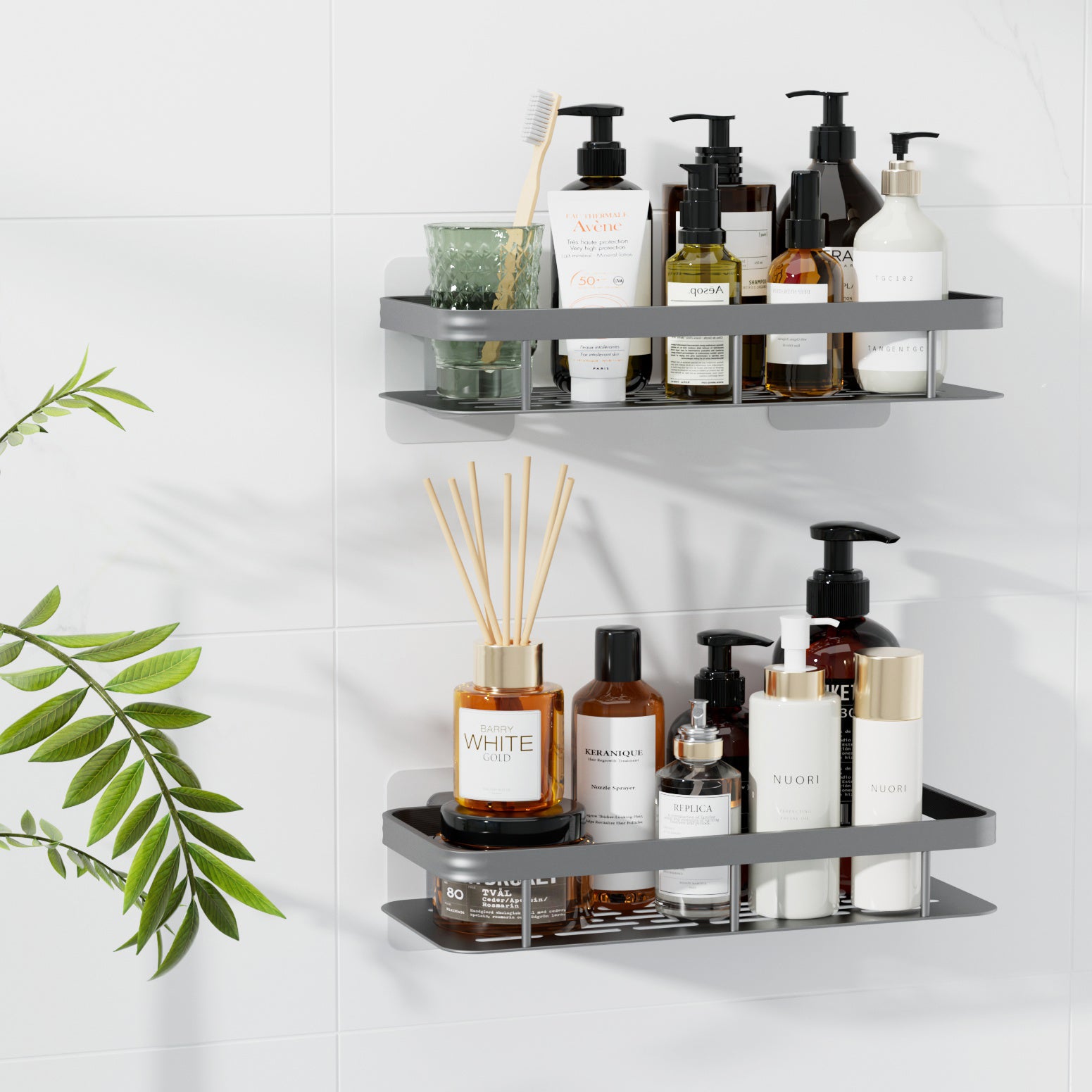 Cefito 2 Packs Bathroom Shelf Storage Rack Cefito