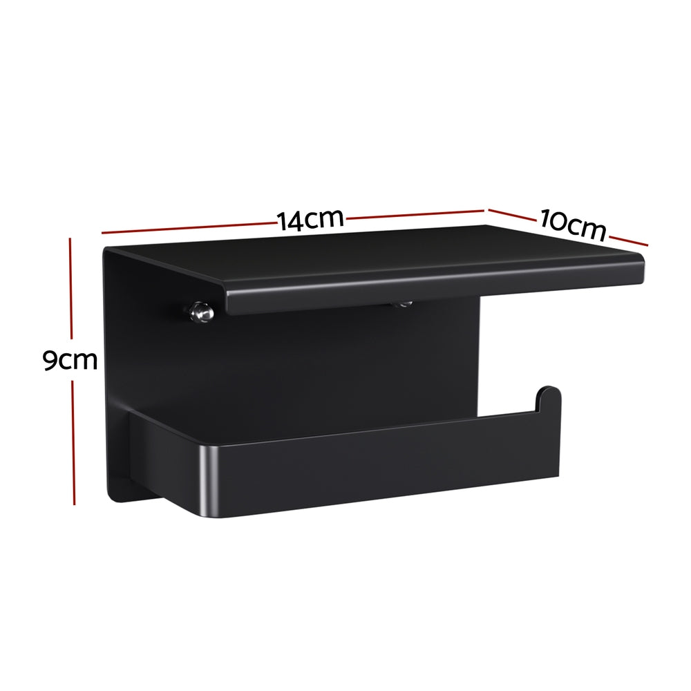 Cefito Toilet Paper Roll Holder w/ Storage Shelf Cefito