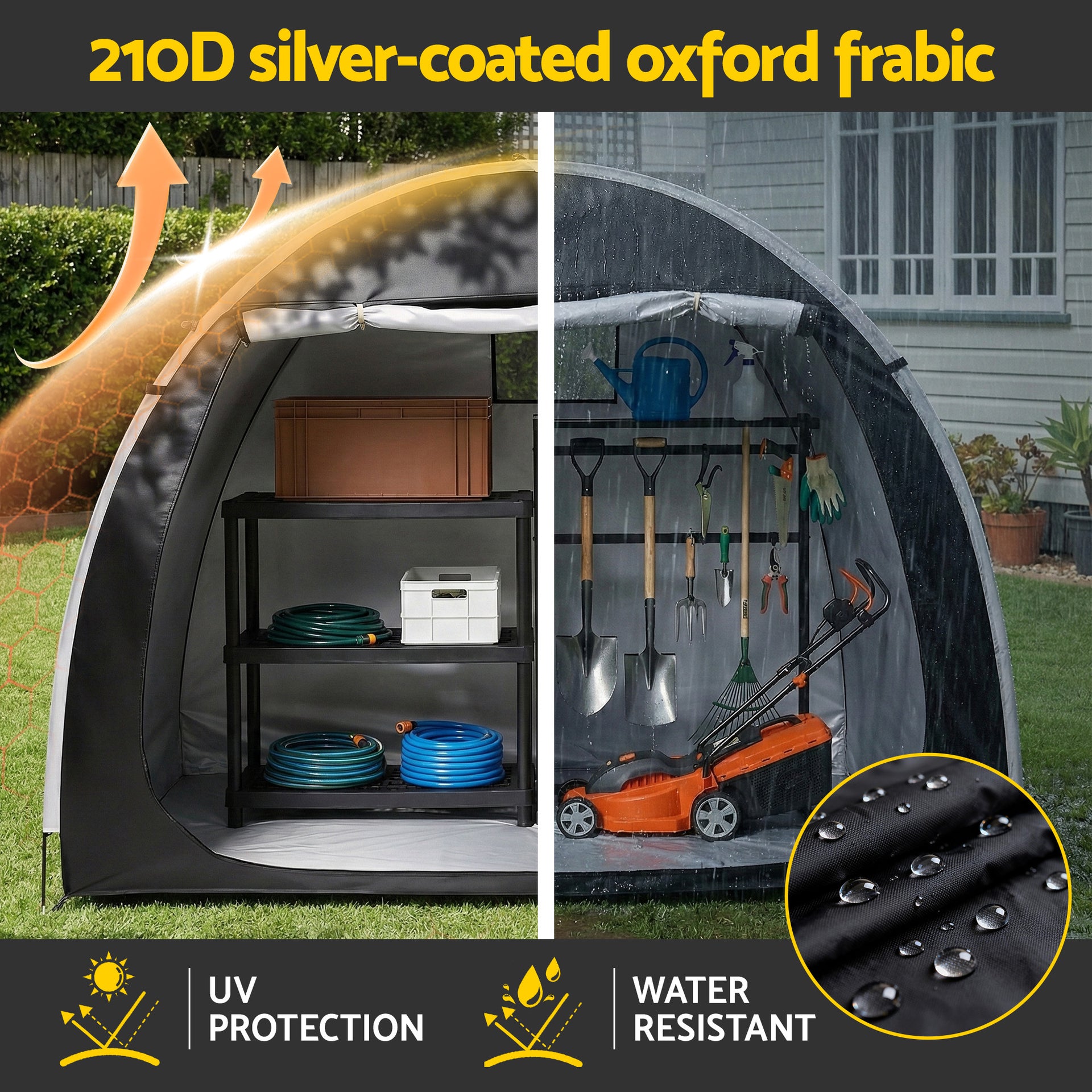 Giantz Bike Storage Tent Outdoor Waterproof UV Resistant Shelter w/ Ventilation Awezingly