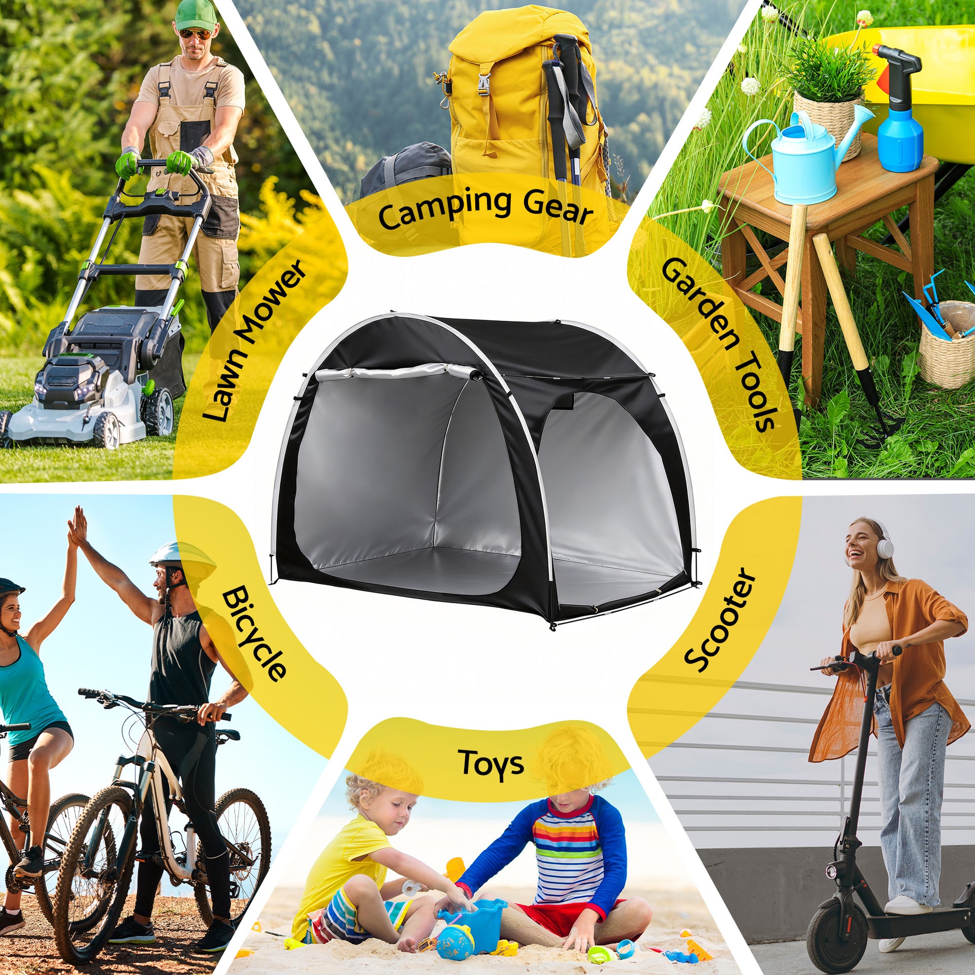 Giantz Bike Storage Tent Outdoor Waterproof UV Resistant Shelter w/ Ventilation Awezingly