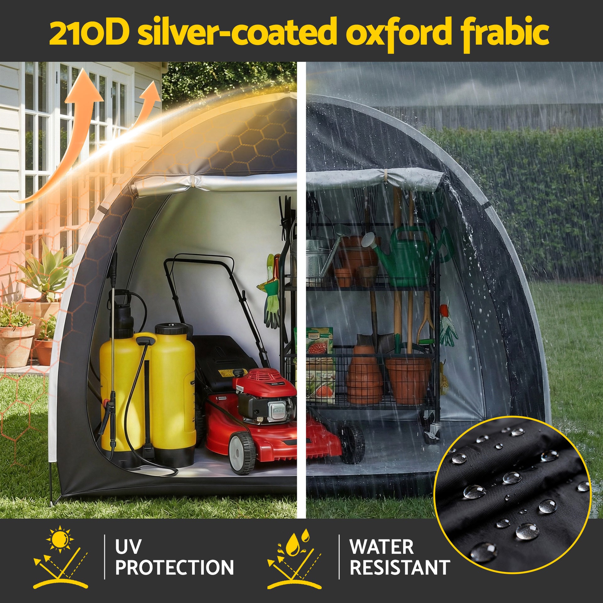 Giantz Bike Storage Tent Waterproof Outdoor UV Protection Shelter w/ Large Space Awezingly