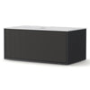 Cefito Vanity Unit 900mm Bathroom Cabinet Storage Wall Hung Grooved Timber Black