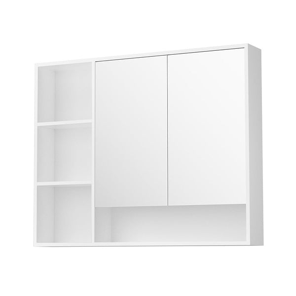 Cefito Bathroom Mirror Cabinet 100CM Vanity Medicine Wall Mounted Storage White Awezingly