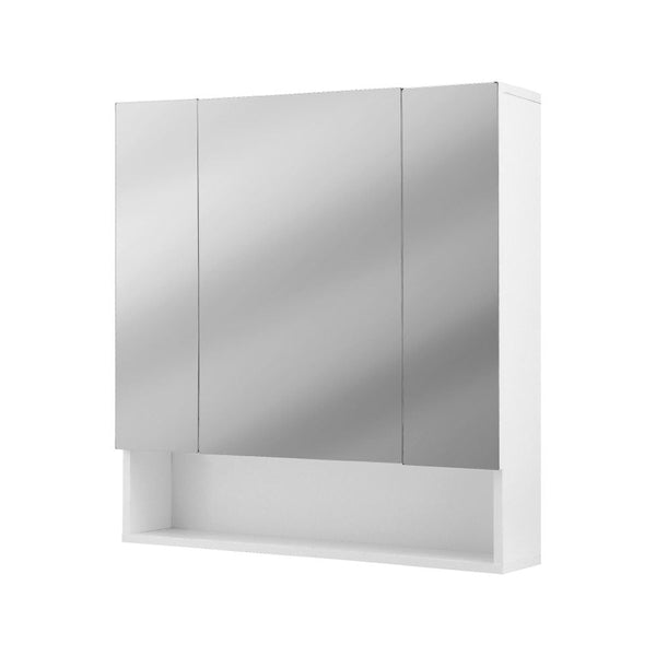 Cefito Bathroom Mirror Cabinet Medicine Adjustable Shelves Wall Hung 700x750mm White Awezingly