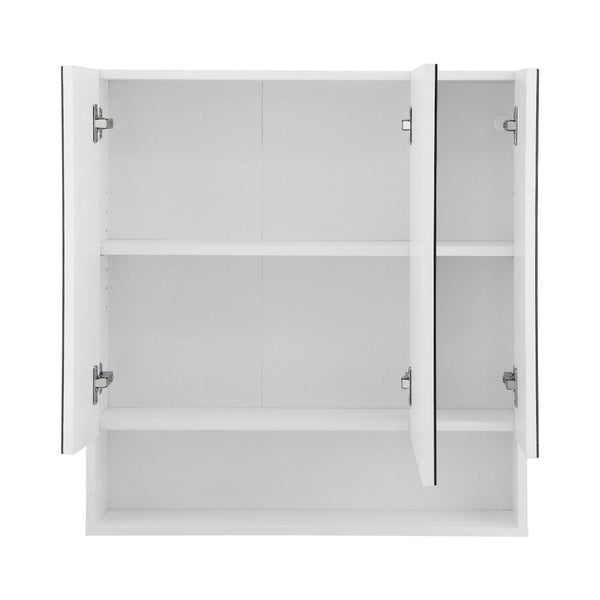 Cefito Bathroom Mirror Cabinet Medicine Adjustable Shelves Wall Hung 700x750mm White Awezingly