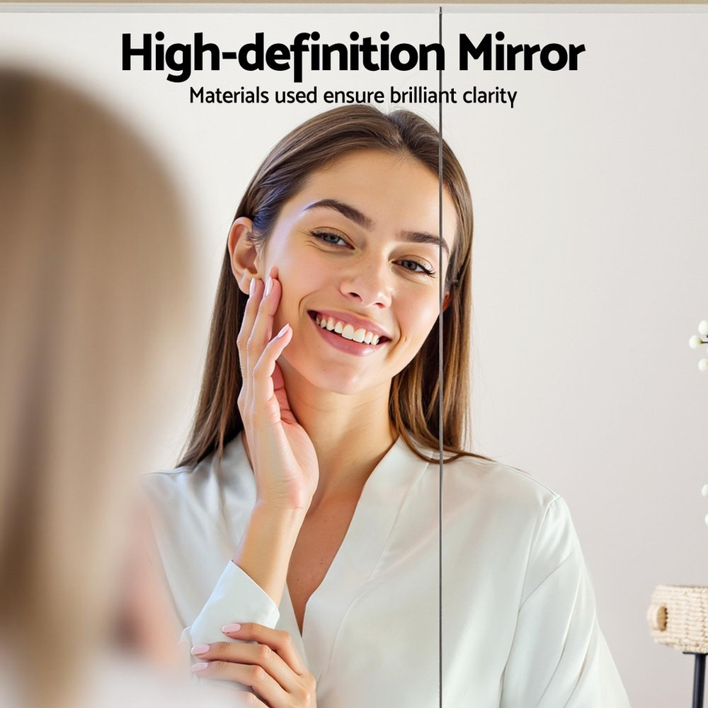 Cefito Bathroom Mirror Cabinet Medicine Adjustable Shelves Wall Hung 700x750mm White Awezingly
