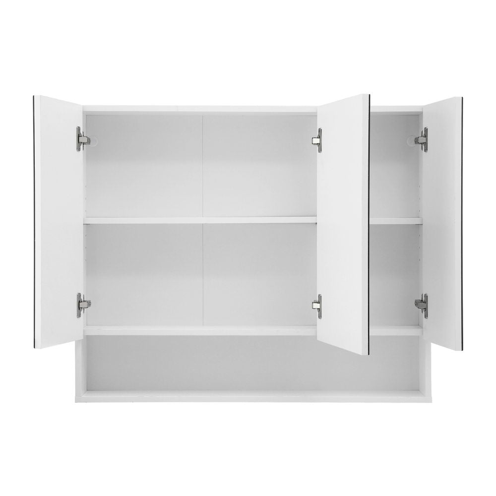 Cefito Bathroom Mirror Cabinet Medicine Adjustable Shelves Wall Hung 900x750mm White Awezingly