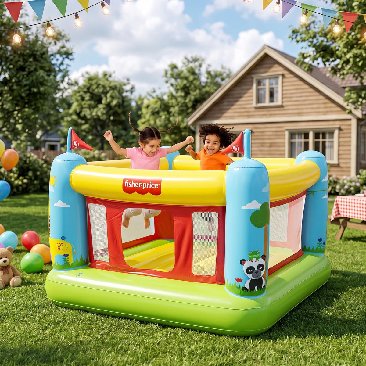 Bestway Kids Inflatable Jumping Castle Trampoline House 173cmx175cmx135cm Awezingly