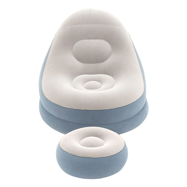 Bestway Inflatable Air Chair Seat Couch Lazy Sofa Lounge Ottoman Purple/Blue Awezingly