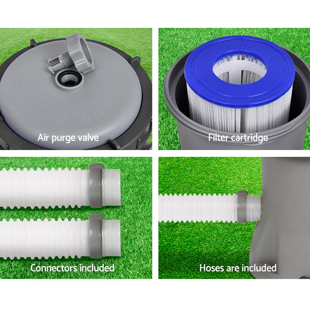 Bestway Pool Pump Cartridge Filter 330GPH 1249L/H Flowclear™ Filters Cleaner Awezingly