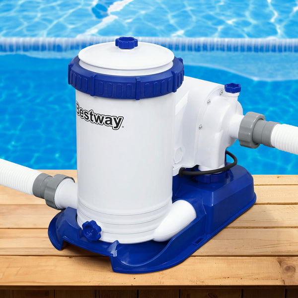 Bestway Pool Pump Cartridge Filter 2500GPH 9463L/H Flowclear™ Filters Cleaner Awezingly