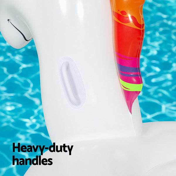 Bestway Unicorn Float Rider Inflatable Ride On Floating Pool Lounger 224x156CM Awezingly