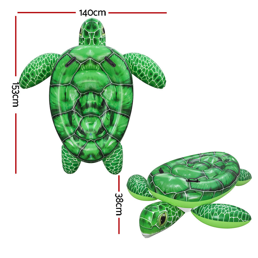 Bestway Float Turtle Rider Inflatable Ride On Floating Pool Lounger 153x140CM Awezingly