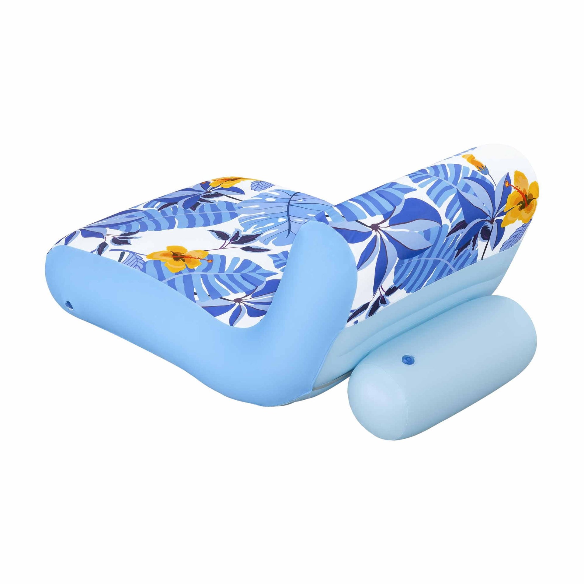 Bestway Inflatable Pool Float Sun Lounger with Cup Holder 163x94cm Blue Awezingly