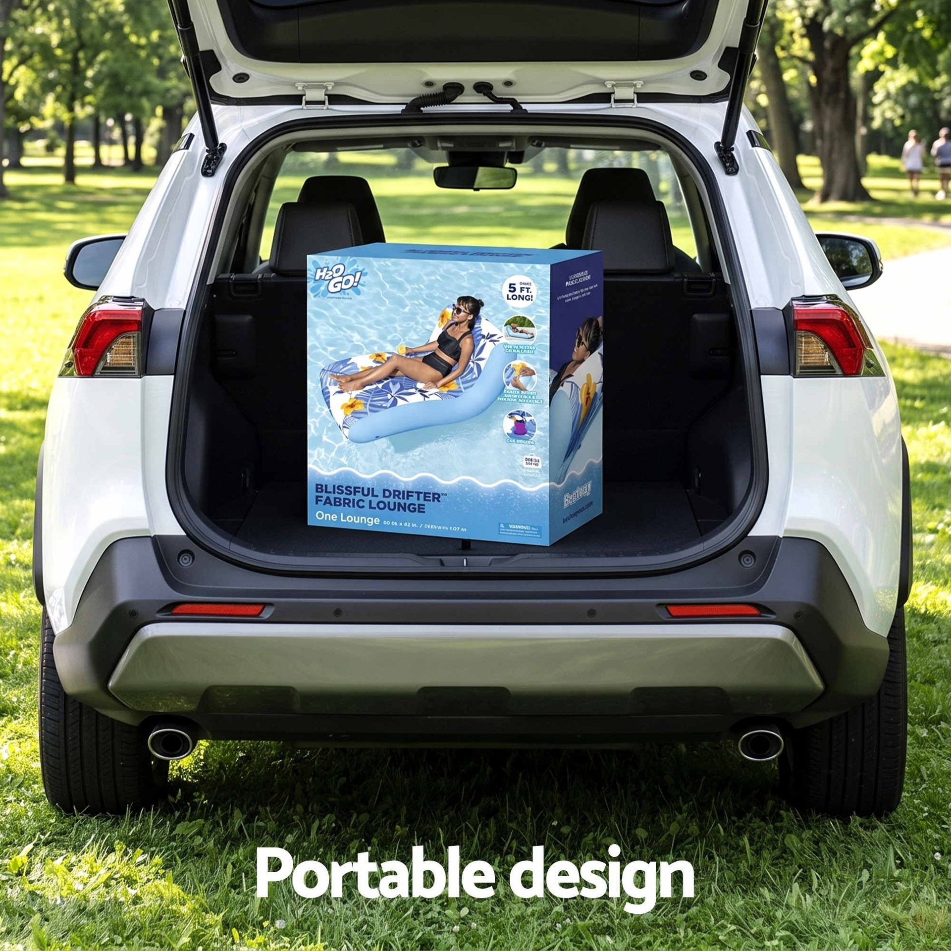 Bestway Inflatable Pool Float Sun Lounger with Cup Holder 163x94cm Blue Awezingly