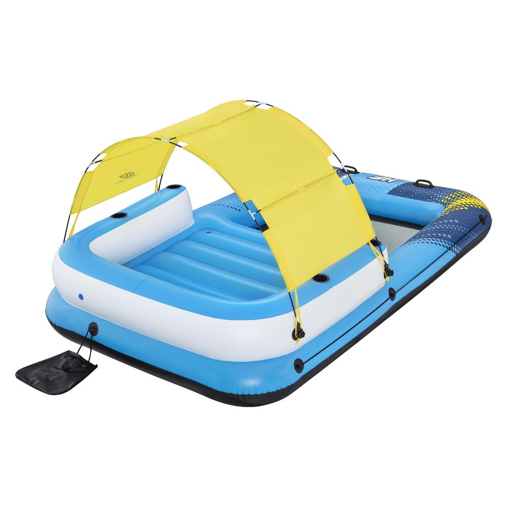 Bestway Inflatable Floating Island Float Lounger Sunshade Pool Bed 3.05Mx1.86M Bestway