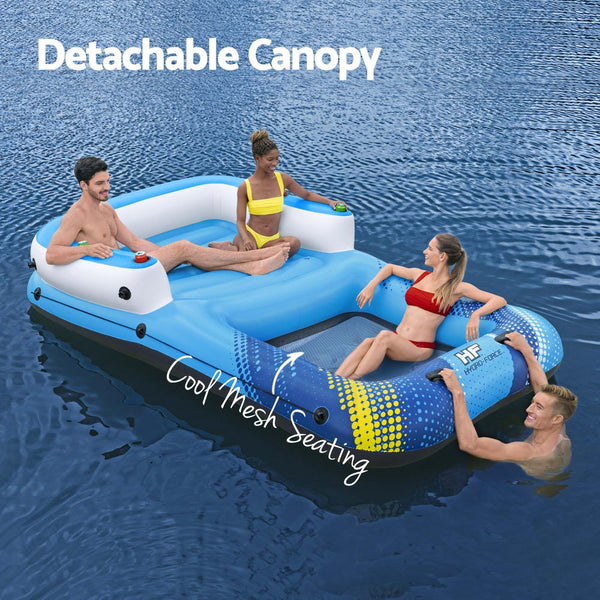 Bestway Inflatable Floating Island Float Lounger Sunshade Pool Bed 3.05Mx1.86M Bestway