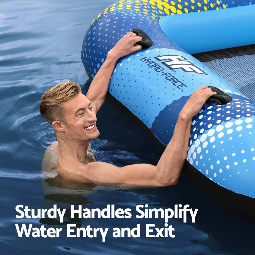 Bestway Inflatable Floating Island Float Lounger Sunshade Pool Bed 3.05Mx1.86M Bestway