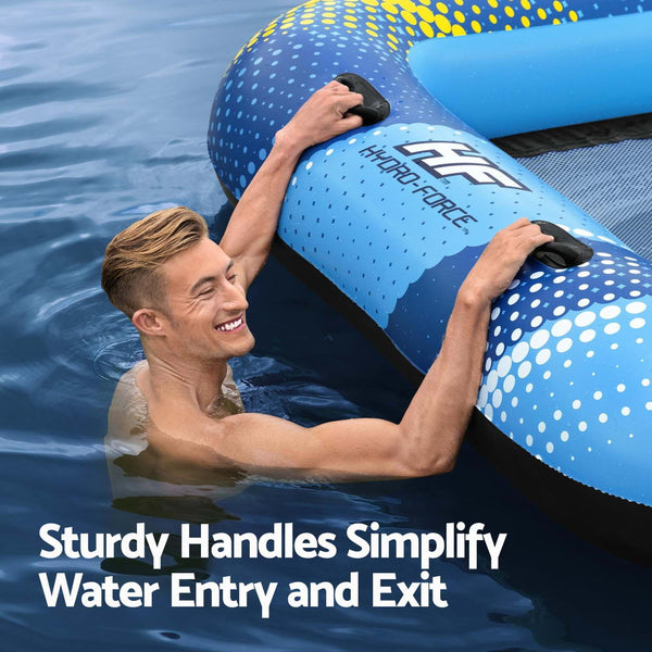 Bestway Inflatable Floating Island Float Lounger Sunshade Pool Bed 3.05Mx1.86M Bestway