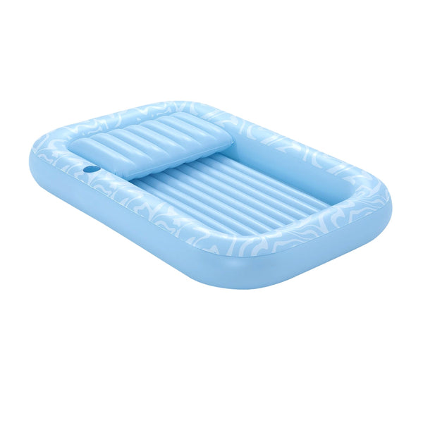 Bestway Float Floating Seat Pool Lounger Inflatable Lounge Chair Bed Pillow Cup Holder 2.03MX1.37M Awezingly