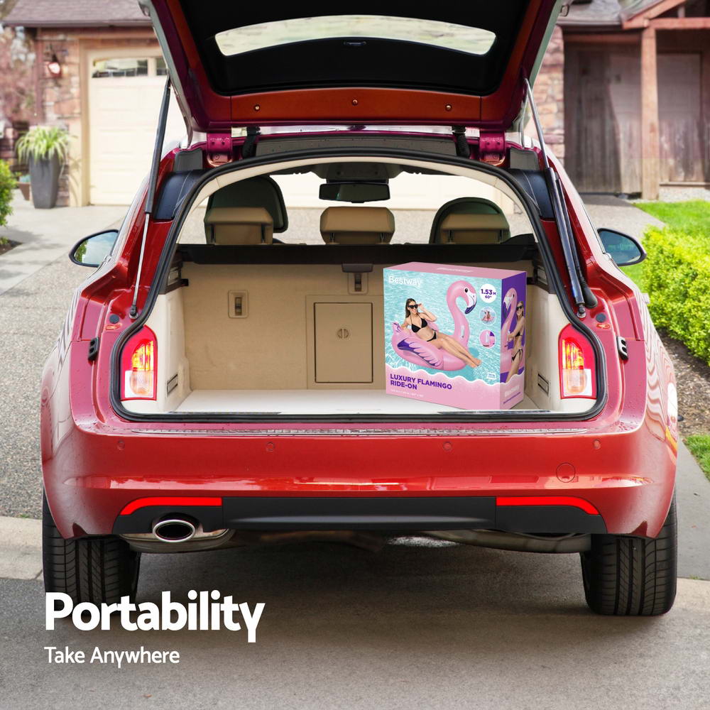 Bestway Flamingo Rider Ride On Float Floating Seat Pool Lounger 1.43Mx1.53M Bestway