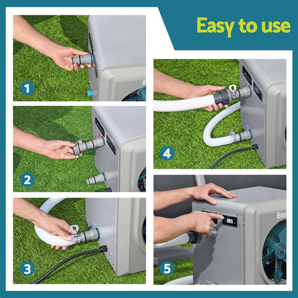 Bestway 4.4kW Pool Heater Water Temperature Heating Fit Pools up to 30,000L Awezingly