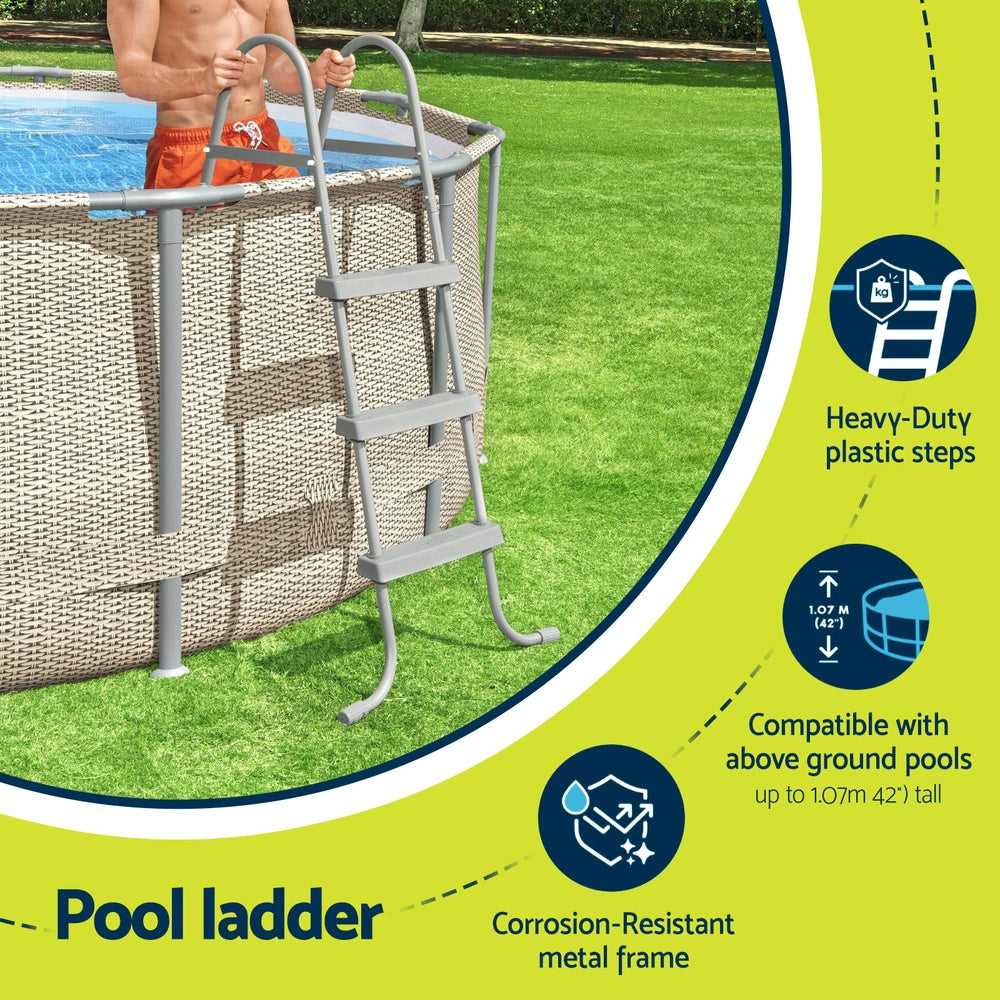 Bestway Above Ground Pool Ladder with Removable Steps Awezingly