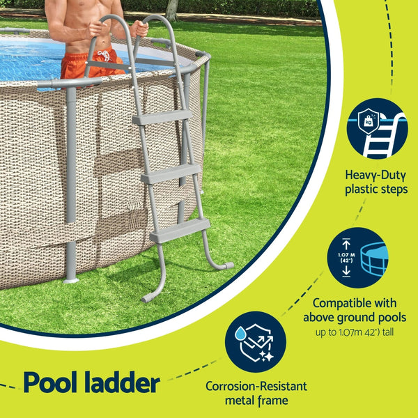 Bestway Above Ground Pool Ladder with Removable Steps Awezingly