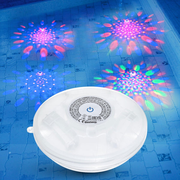 Bestway Pool Float Lamp LED Lights 7 Modes Multi Color Lamps For Pools Awezingly