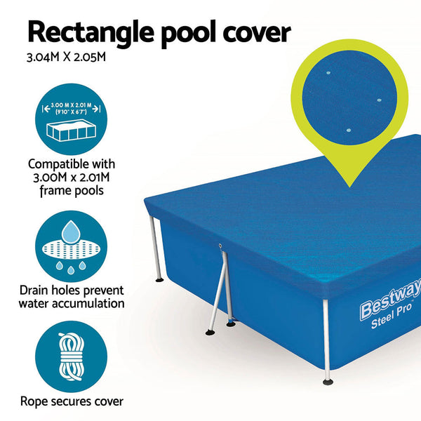 Bestway Pool Cover 58106 Fits 3x2.01m Above Ground Swimming Pool PE Blanket Bestway