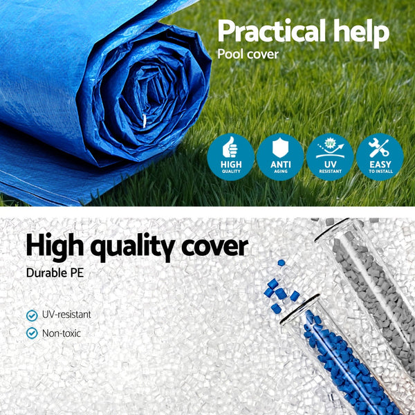 Bestway Pool Cover 264x174cm Rectangle Swimming Pool PE Shelter Fits 259x170cm Pools Awezingly