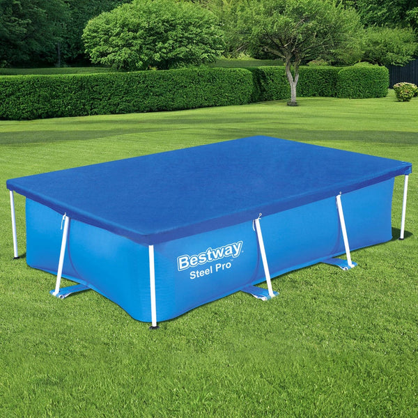 Bestway Pool Cover 264x174cm Rectangle Swimming Pool PE Shelter Fits 259x170cm Pools Awezingly