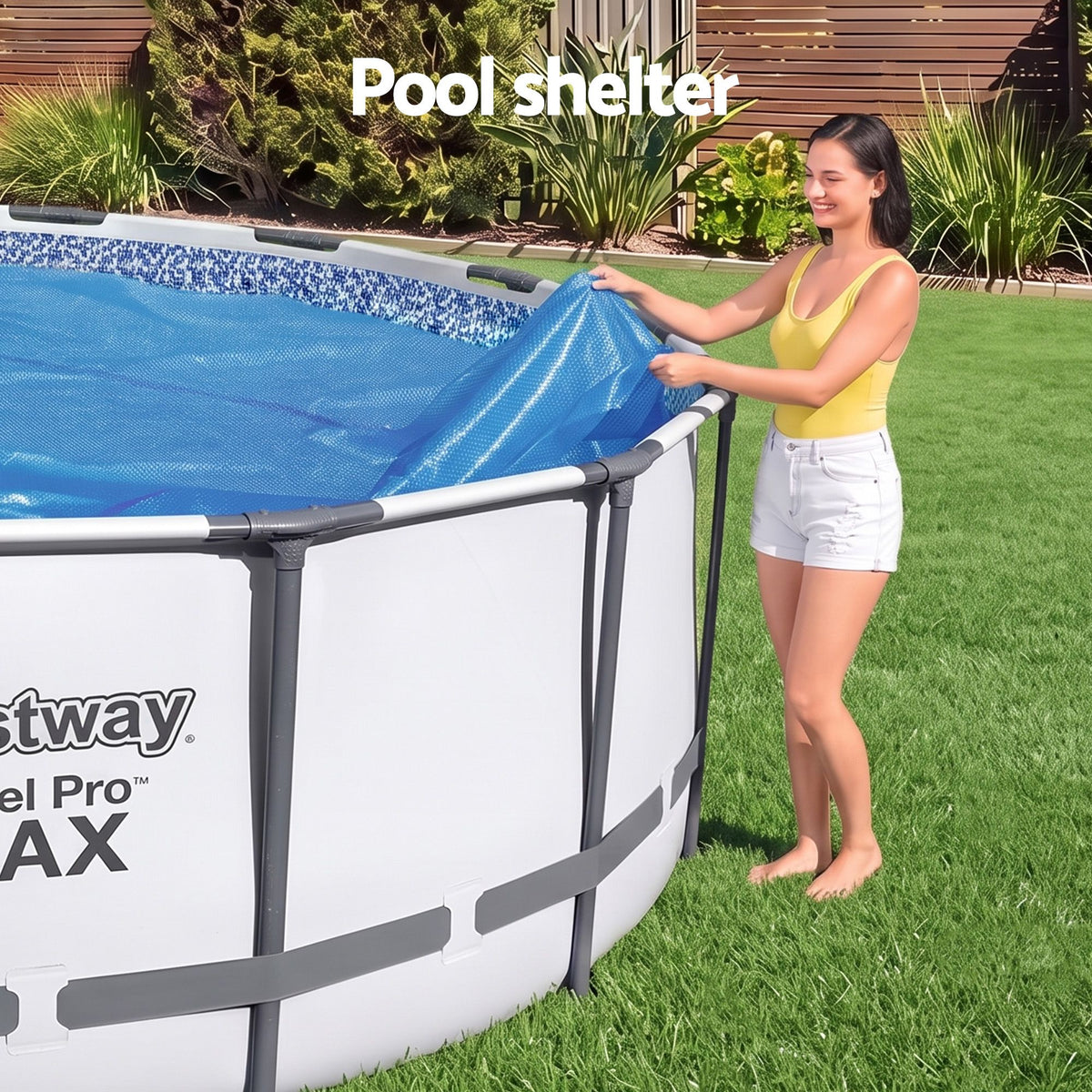 Bestway Pool Cover Solar Fits 3.66m Round Above Ground Swimming Pool Blanket Awezingly