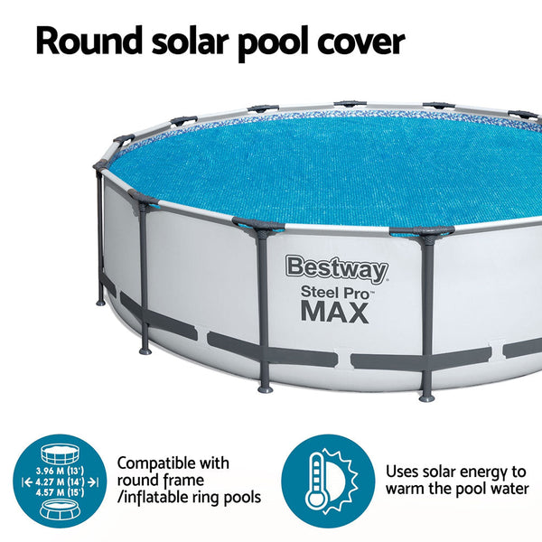 Bestway Pool Cover Solar Fits 4.17m Round Above Ground Swimming Pool Blanket Bestway
