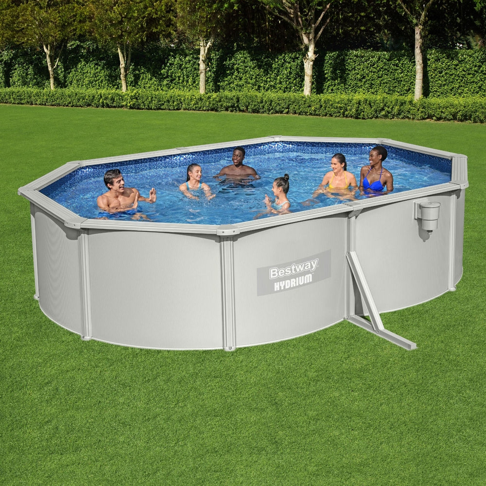 Bestway Swimming Pool 500x366x122cm Steel Frame Above Ground Pools Filter Pump Ladder 16296L Bestway