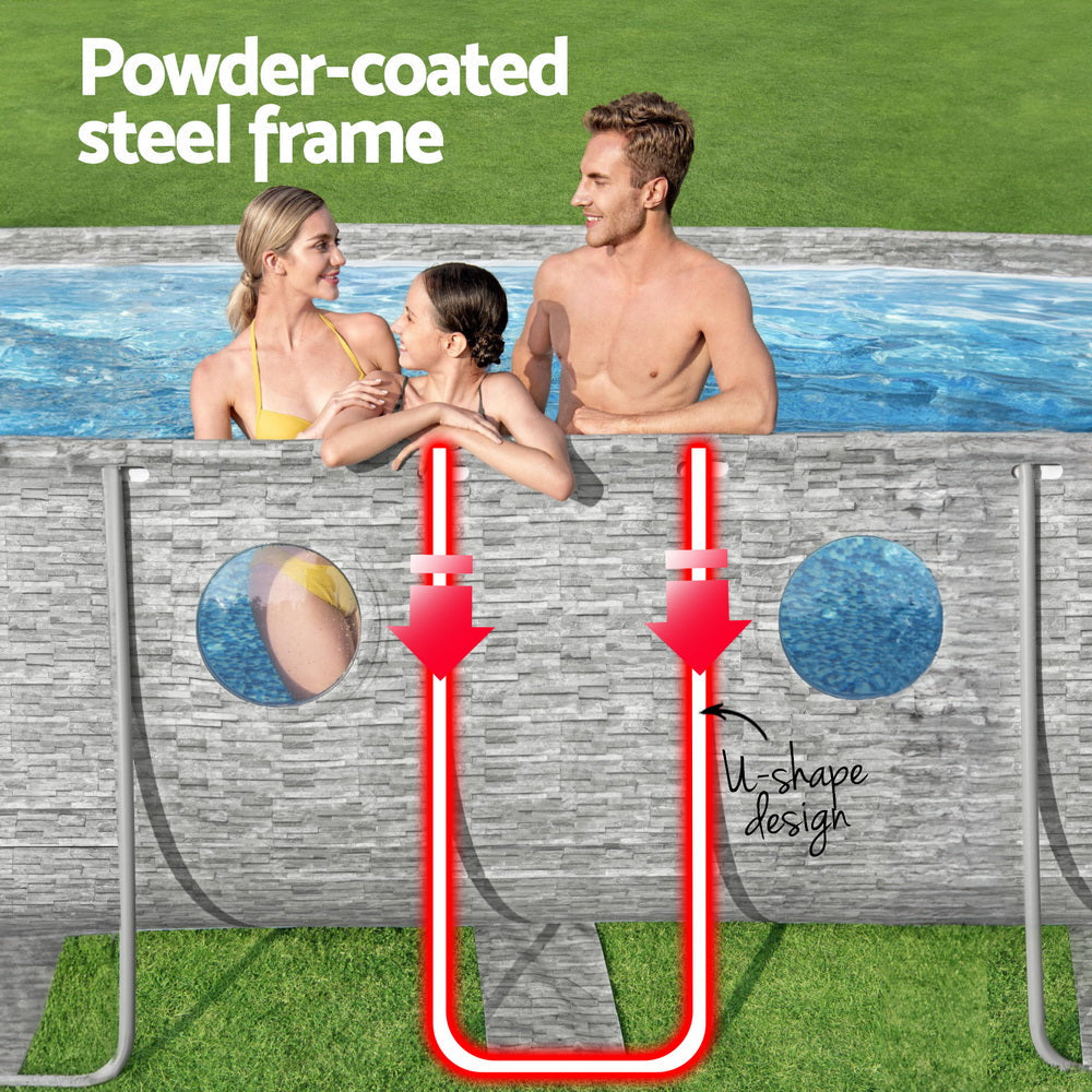 Bestway Swimming Pool 549x274x122cm Steel Frame Above Ground Pools Filter Pump Ladder 13430L Bestway