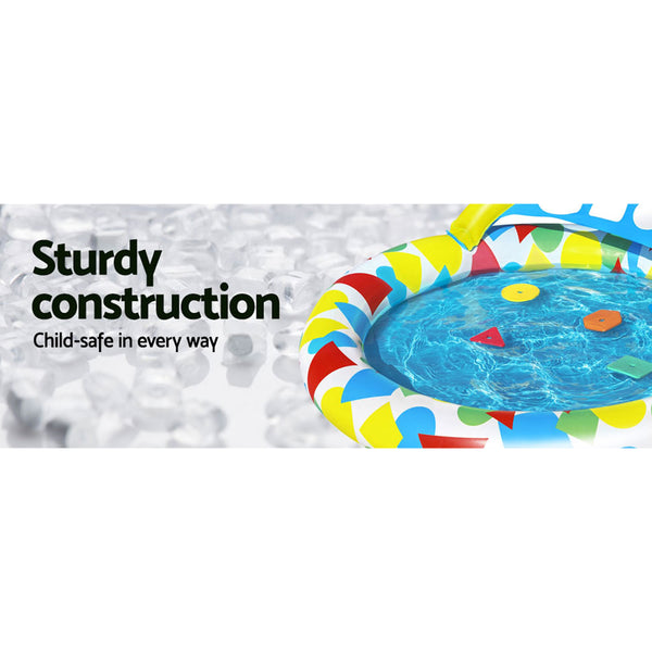 Bestway Kids Pool 120x117x46cm Inflatable Play Swimming Pools w/ Canopy 45L Awezingly