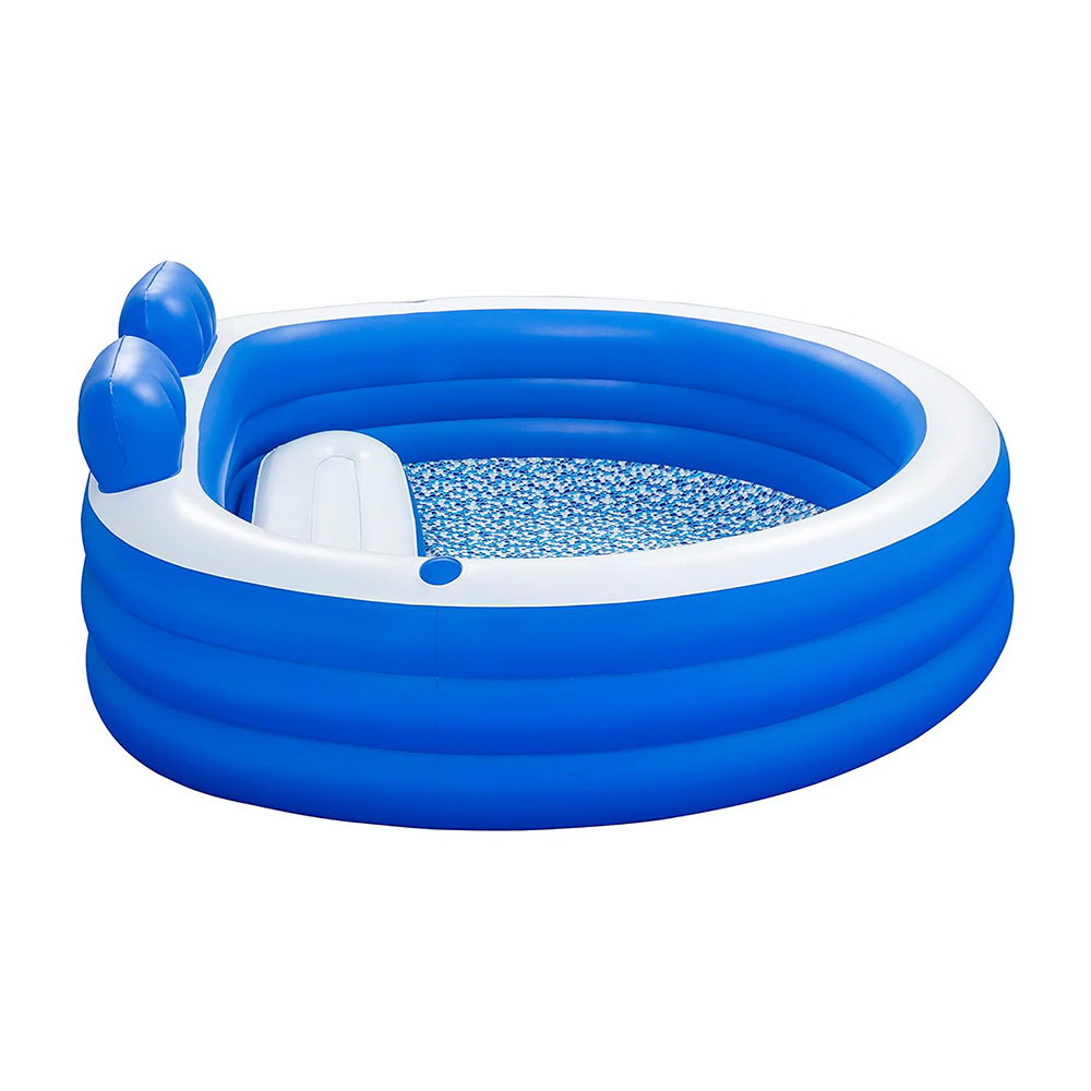 Bestway Kids Inflatable Pool Above Ground Pools Bench Seat Cup Holder 231x219cm Bestway