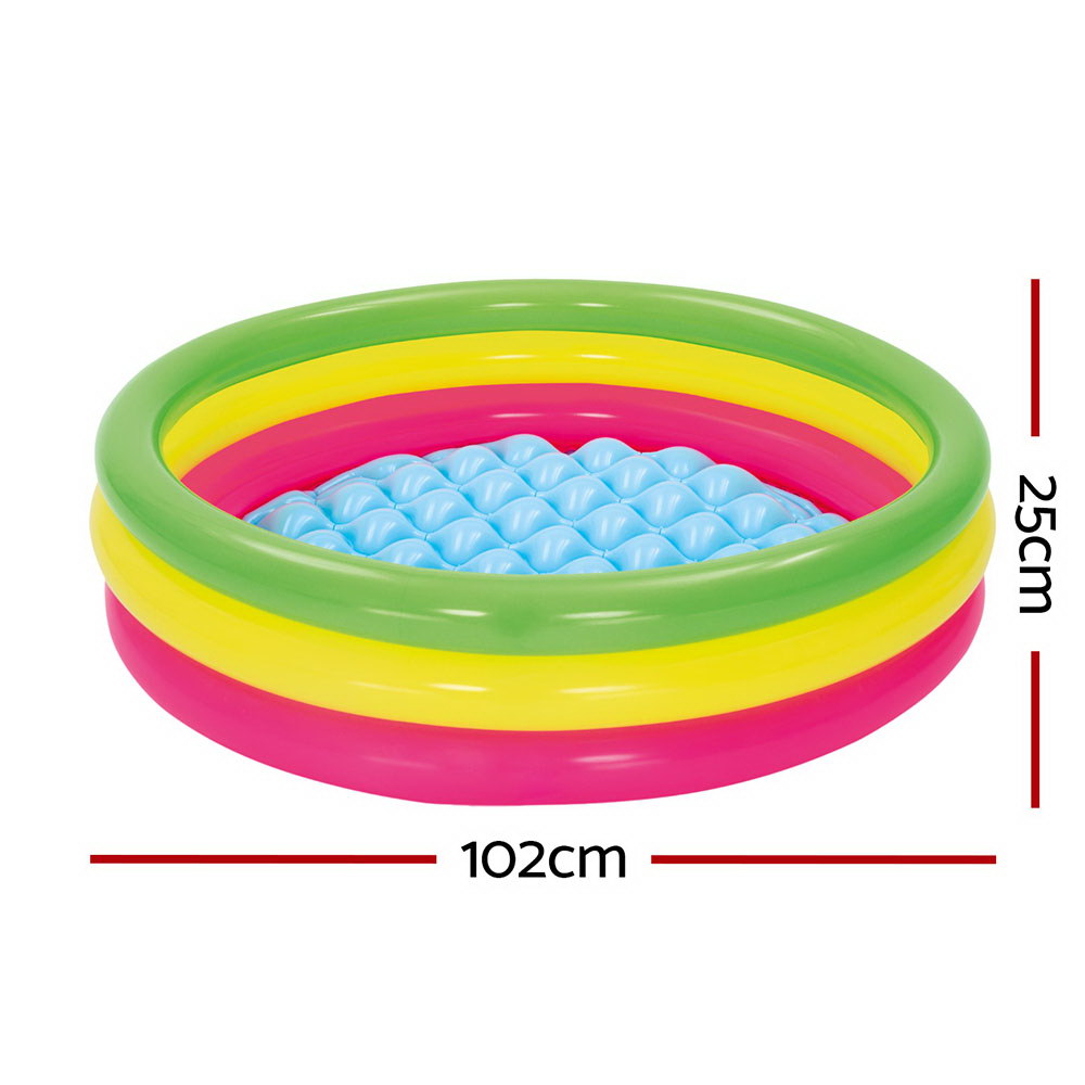 Bestway Kids Inflatable Pool Above Ground Round Splash Pool 102x102x25cm Bestway